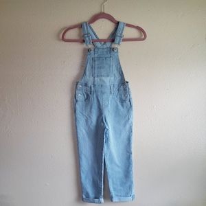 Jordache Girls Railroad Pin Stripe Roll Cuff Overall Blue//White Stripe